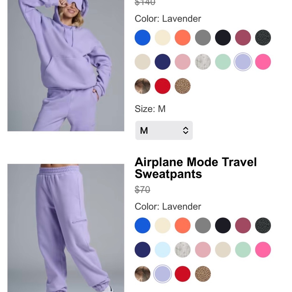 M Comfrt Airplane Mode Travel Sweats - Lavender